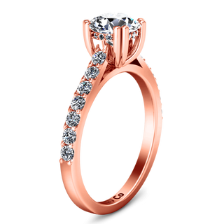 Pave Diamond Engagement Ring Michelle 14K Rose Gold