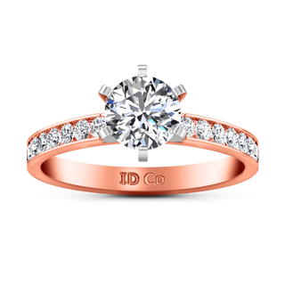 Pave Diamond Engagement Ring Yvonne 14K Rose Gold