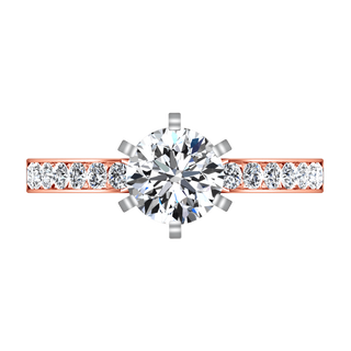 Pave Diamond Engagement Ring Yvonne 14K Rose Gold