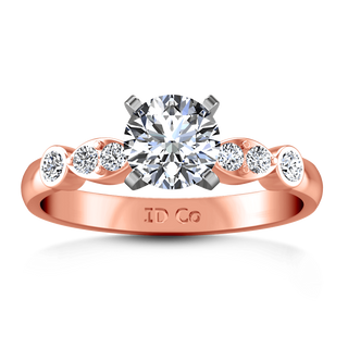 Pave Diamond Engagement Ring Rachel 14K Rose Gold