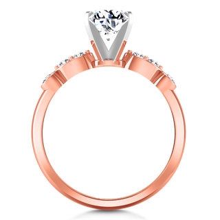 Pave Diamond Engagement Ring Rachel 14K Rose Gold