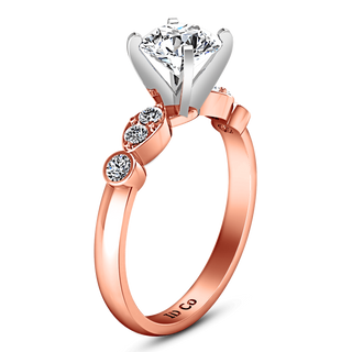 Pave Diamond Engagement Ring Rachel 14K Rose Gold