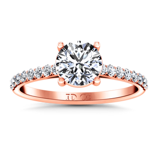 Pave Diamond Engagement Ring Yvette 14K Rose Gold