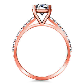 Pave Diamond Engagement Ring Yvette 14K Rose Gold