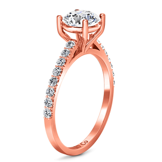 Pave Diamond Engagement Ring Yvette 14K Rose Gold