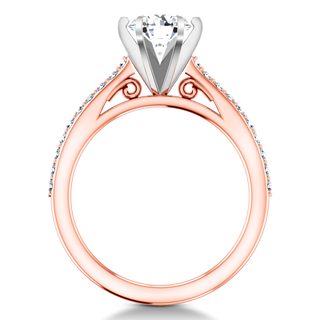 Pave Diamond Engagement Ring Juliette 14K Rose Gold