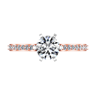 Pave Diamond Engagement Ring Juliette 14K Rose Gold