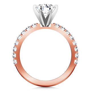 Pave Diamond Engagement Ring Lauren 14K Rose Gold