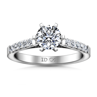 Pave Engagement Ring Beth 14K White Gold