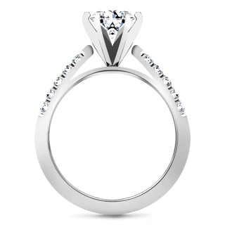 Pave Engagement Ring Beth 14K White Gold