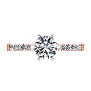 Pave Diamond Engagement Ring Lauren 14K Rose Gold