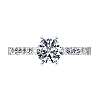 Pave Engagement Ring Beth 14K White Gold