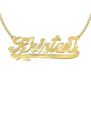 14K Ladies Heart Name Plate Necklace | Appx. 7.8 Grams