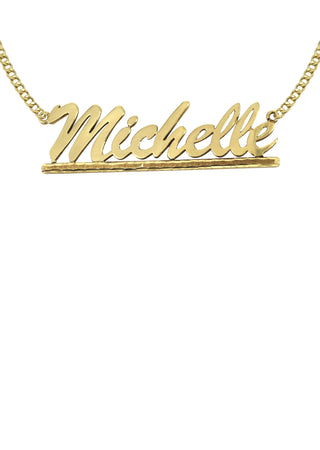 Ladies Diamond Cut Name Plate Necklace | Appx. 6.9 Grams