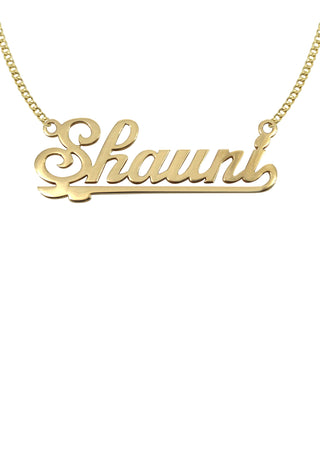 Ladies Plain Gold Name Plate Necklace | Appx. 7.1 Grams