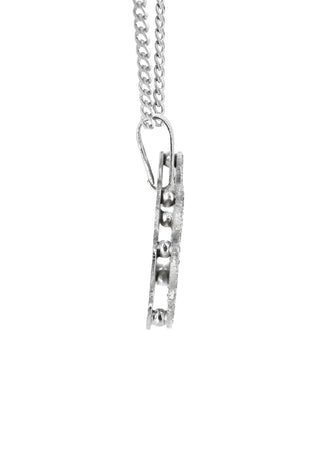 14K Ladies Diamond Cut with Diamonds Name Plate Necklace | Appx. 8.4 Grams