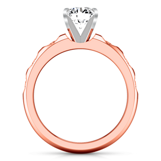 Pave Diamond Engagement Ring Jazz 14K Rose Gold