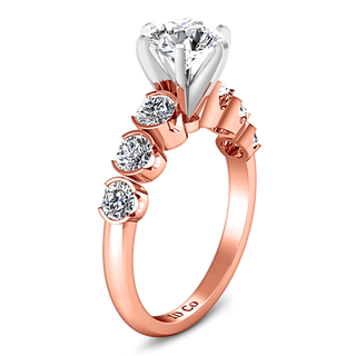 Pave Diamond Engagement Ring Karen 14K Rose Gold