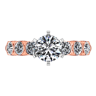 Pave Diamond Engagement Ring Karen 14K Rose Gold